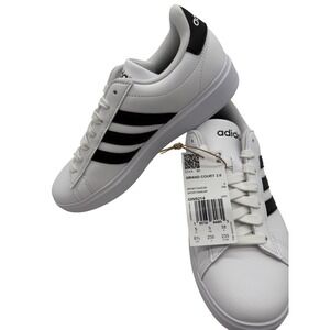 Adidas Grand Court 2.0 Women's Sneakers White Black Low Top Casual sz‎ 6.5